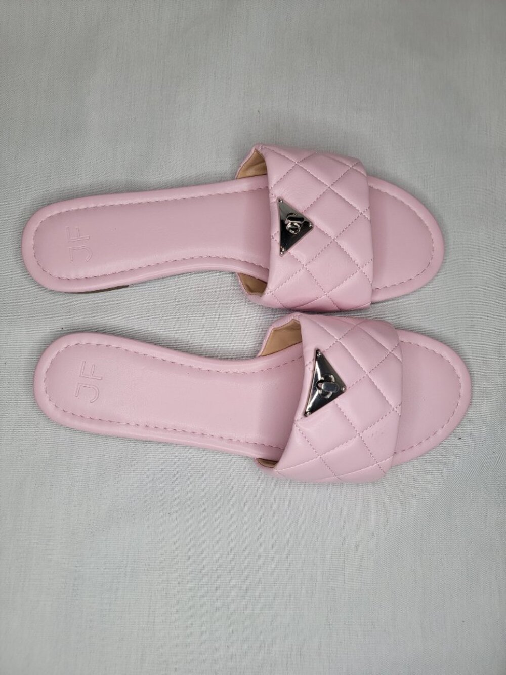 NWOT JustFab Sophie Flat Slide Sandals Size 9 - Picture 3 of 4